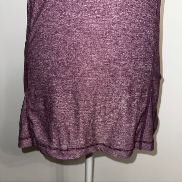 Lululemon Dash Tank Top Heathered Purple Size 8 Ruffle Back Sleeveless Stretch - Picture 3 of 7